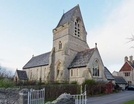Church of St Mary  with Parsonage and School, Towyn