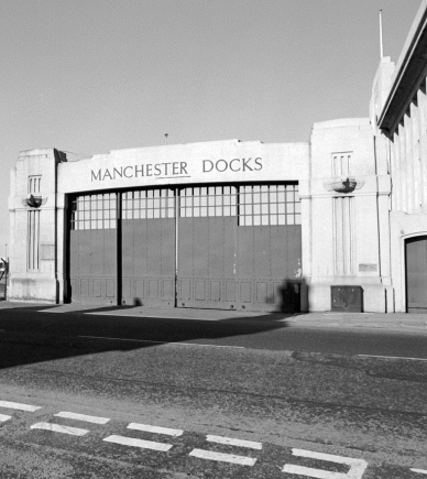Entrance gateway to Manchester Docks Trafford Road Salford